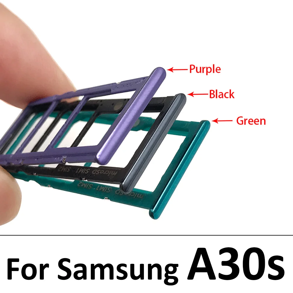 Bandeja de tarjeta Sim para Samsung A30S, A50S, A31, A51, A71, A60, ranura para tarjeta Micro SIM Dual, soporte para lector de tarjetas SD, piezas