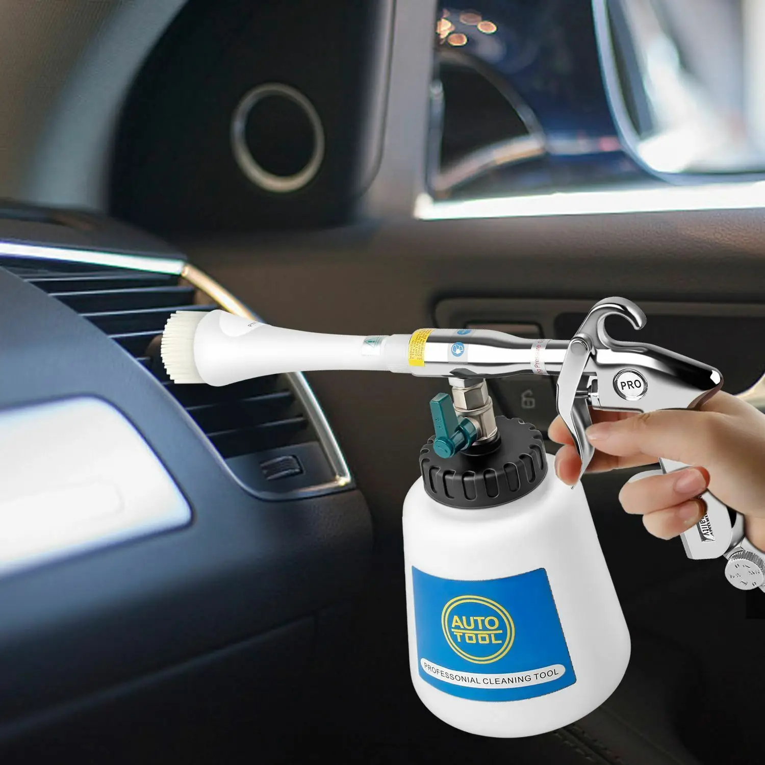 Car Interior Pressure Air Cleaning Gun Adjustable High Pressure Cleaning Spray Gun Car Care & Washing Tool Foam Pot