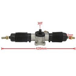 420mm 30T M12 Power Steering Gear Rack Pinion Assy Fit For DIY China 110cc-250cc Go Kart Buggy Karting ATV UTV Bike Parts