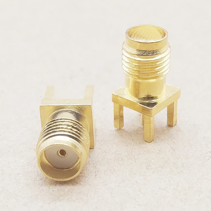 10PCS SMA female Thru Hole plug 180 DEGREE SMA-KE PCB Mount connector RF adapter SMA-KHD