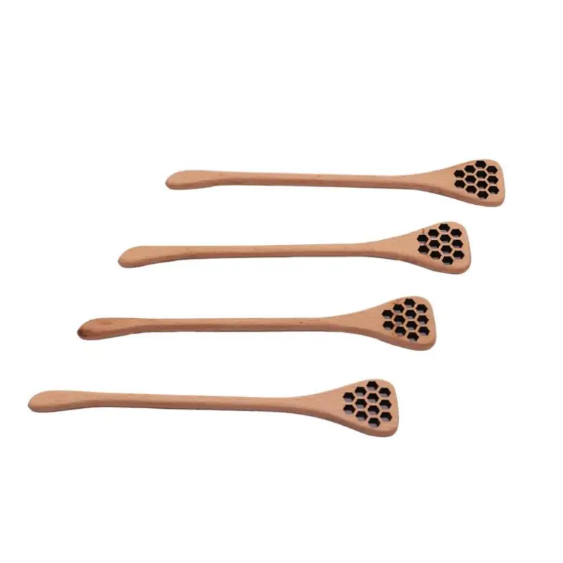 

Cute Wood Creative Carving Honey Stirring Honey Spoons Honeycomb Carved Honey Dipper Kitchen Tool Flatware Accessory LX8627