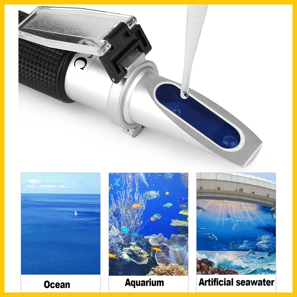 RZ refractometer Sea Salinity meter salt water concentration Aquarium Handheld Mariculture Breeding Gravimeter RZ118