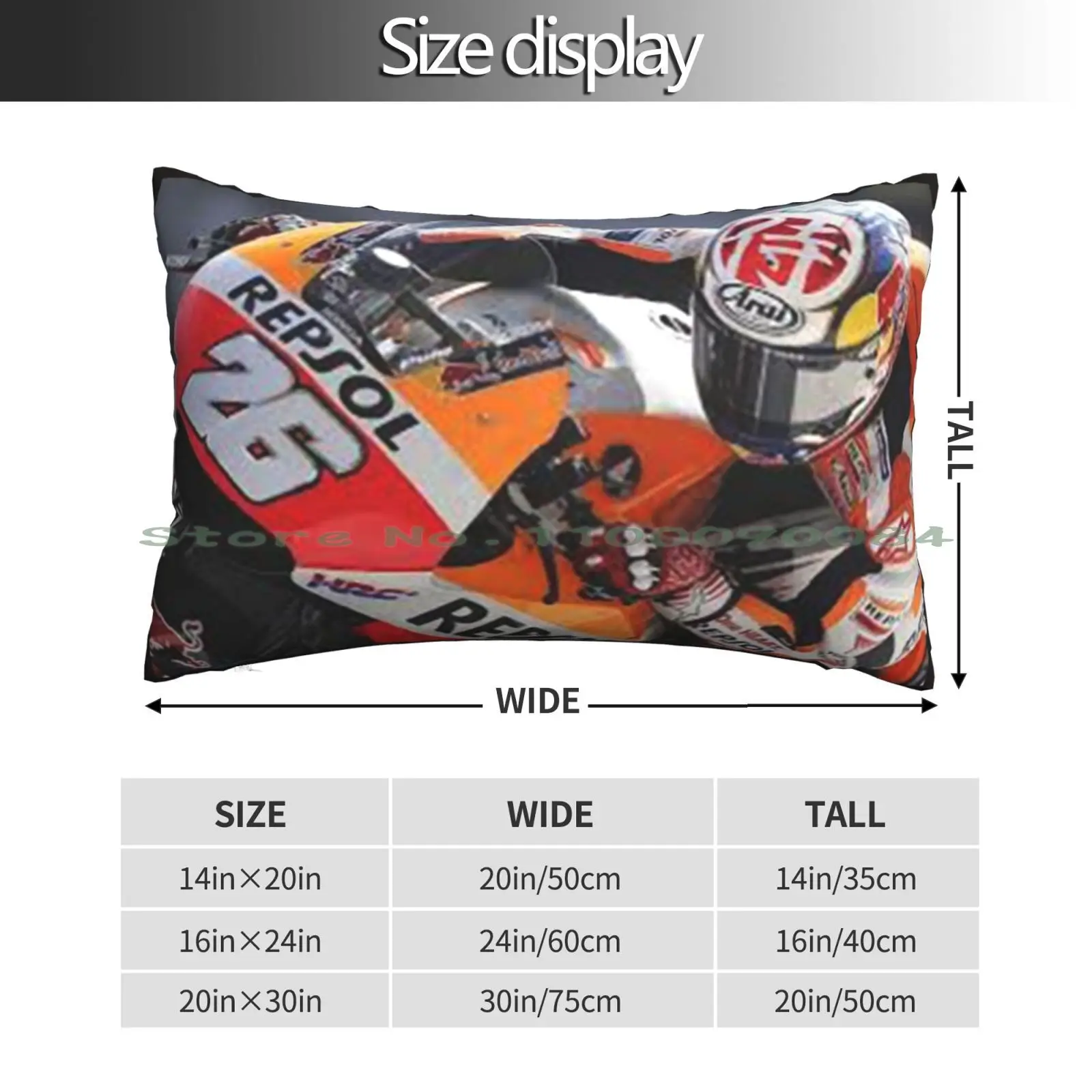 Dani Pedrosa Pillow Case 20x30 50*75 Sofa Bedroom Jdm Rim Bbs Work Meister Work Wheels Advan Enkei Jdm Auto Jdm Enthusiast Jdm