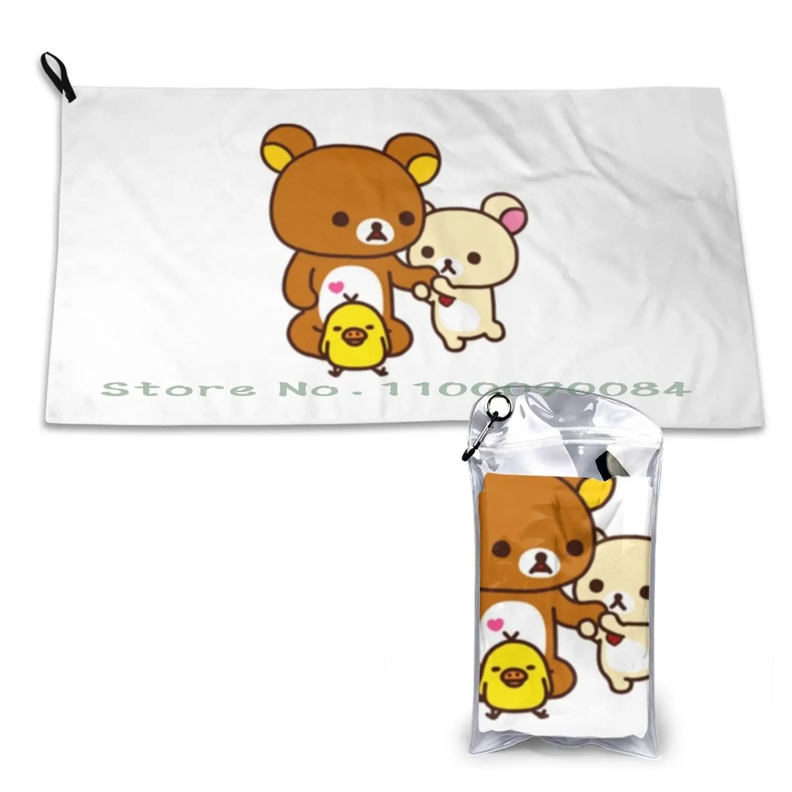 Rilakkuma Family Quick Dry Towel Gym Sports Bath Portable Emily Strange Gothic Goth Girl Red Goth Black Goth Halloween Scary