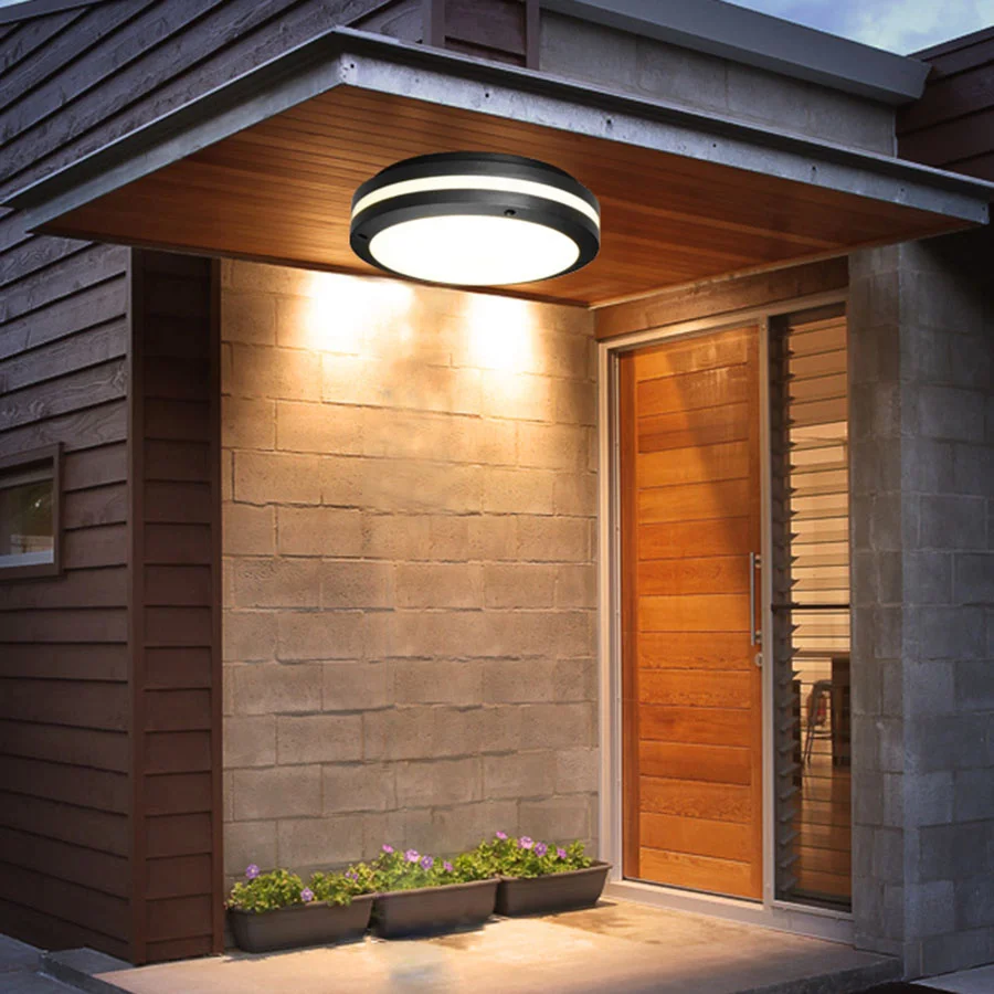 36W Outdoor Garden Porch Ceiling Light IP65 Waterproof LED Ceiling Lamp Bathroom Balcony Exterior Gate Corridor Downlight