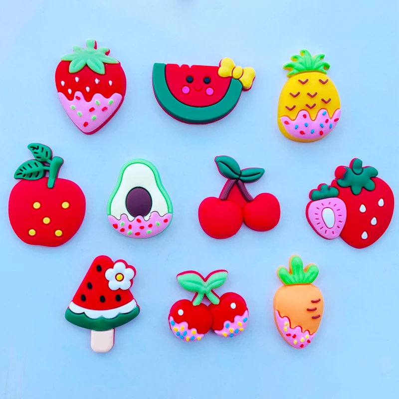 

10/15 New Kawaii Soft Glue Cartoon Fruits Cake Flat DIY Crafts Scrapbook Hair Bow Center Accessories Decoration B99