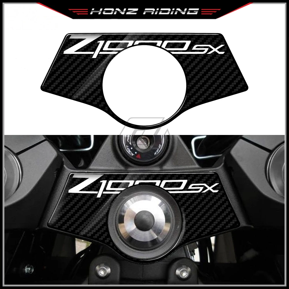 

For Kawasaki Z1000SX 2011-2017 3D Carbon Fiber Triple Tree Yoke Cover Protector Tank Pad