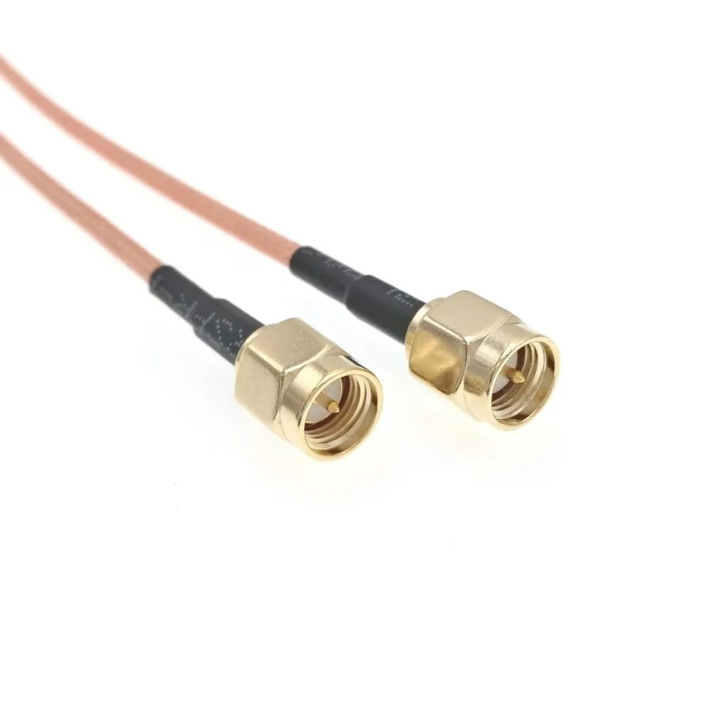 sma macho para sma plugue macho rf pigtail jumper de cabo coaxial rg316 50cm 500 pcs 01