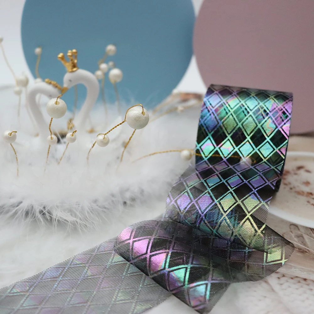 Iridescent Tulle Ribbon, Shiny Diamond Mesh, DIY Handmade Craft, Hairband Ornament, Fabric Material Supplies, 6cm, 8cm, 25Yards