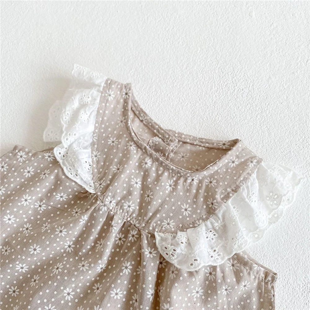 Newborn Baby Girl Clothes Set Fashion Summer Sleeveless Solid Baby Dress Infant Baby Clothing Outfit Sisters Look Outwear