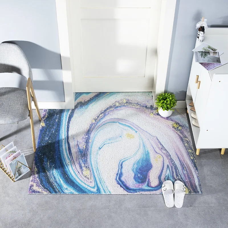 

Starry Sky Magic Design Home Door Mat Kitchen Bedroom Bath Living Room Carpet PVC Silk Loop Non-slip Mat Custom Entrance Doormat