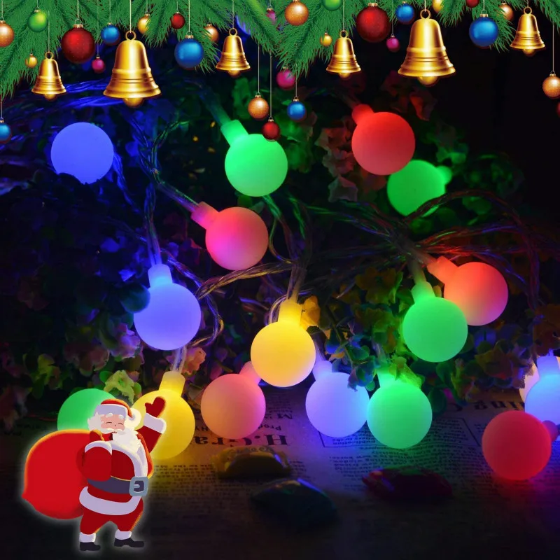 Led String Light Globe Bulb 10/20/30/50M AC220V Outdoor Waterproof Fairy Garland for Navidad Home Wedding Party Patio Decoration