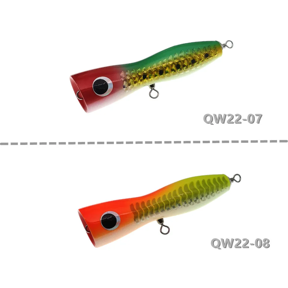 SWOLFY 1 TEILE/LOS Topwater Holz Popper 65G/ 70g /115G/190G GT Oberfläche Popping locken Tiefe Meer Boot Angeln Köder – Detail 15