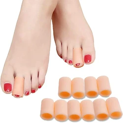 10pcs Silicone Toe Tube Corn Blisters Callus Care Relief Pain Protector Gel Finger Toe Cover Bunion Hammer Toe Correction Brace