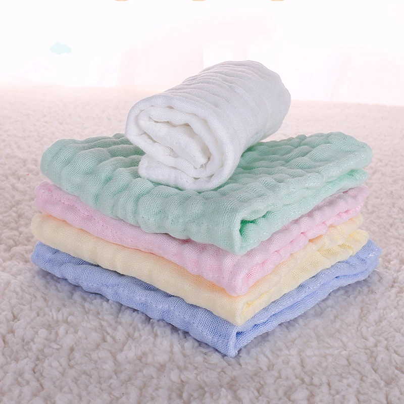 Towel Baby Facecloth Baby Bath Towel  Handkerchief  Cotton Burp Cloth Soft  And Absorbent 6-Layer Gauze Kindergarten Washcloth