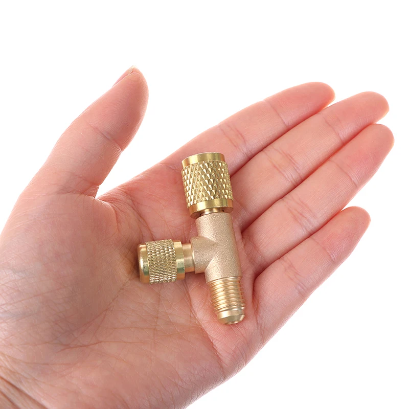 copper Refrigerant Exhaust Valve Quick Air Exclusion Valve Release Gauge Pressure Valve Fitting Copper Adapter