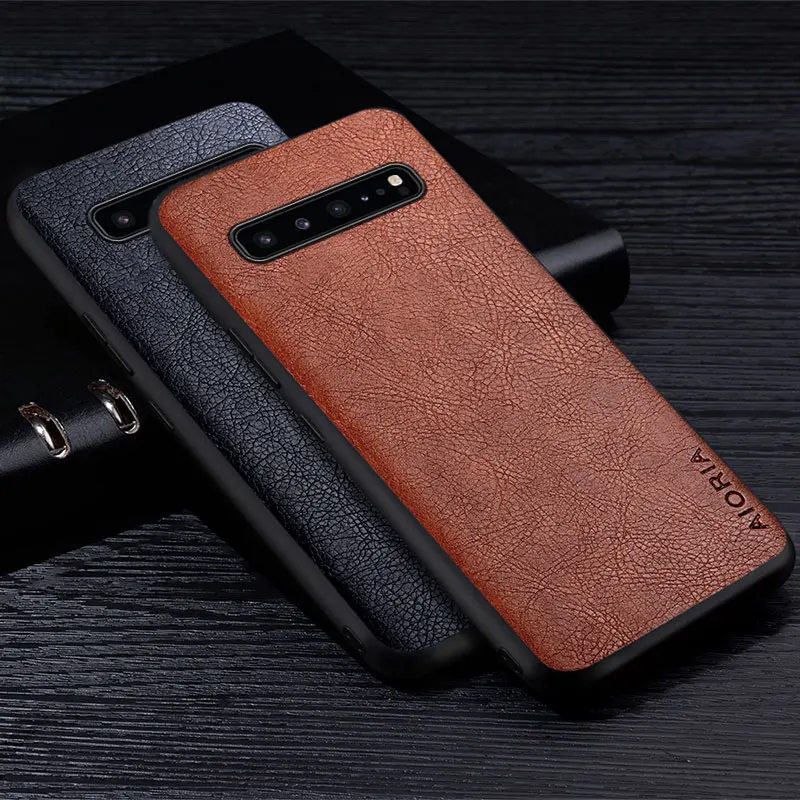 Case For Samsung Galaxy S10 Plus Lite S10E Premium Retro Litchi Leather Back Cover for Samsung S10 5G business fashion case