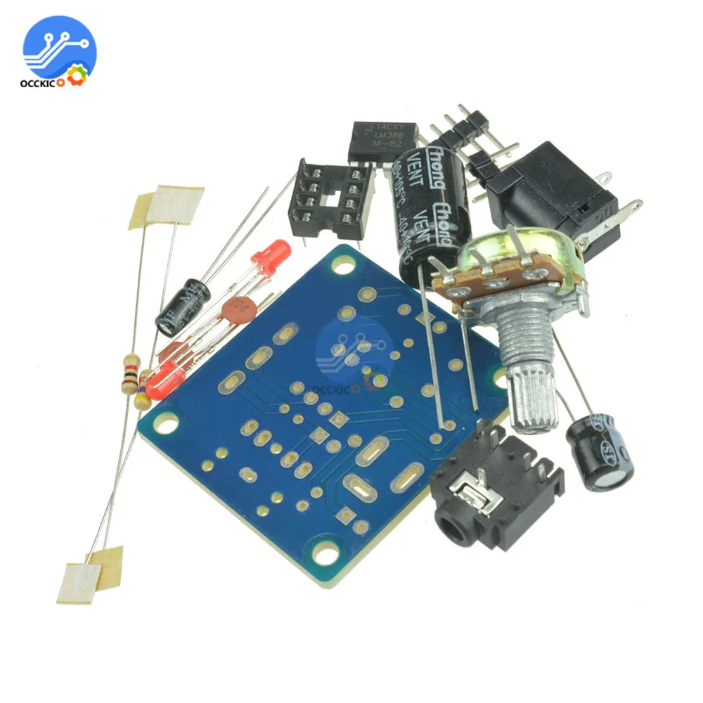 LM386 Mini Audio Amplifier DIY Kit Super MINI 3V-12V 3.5mm Amplificador Module Audio Sound Board