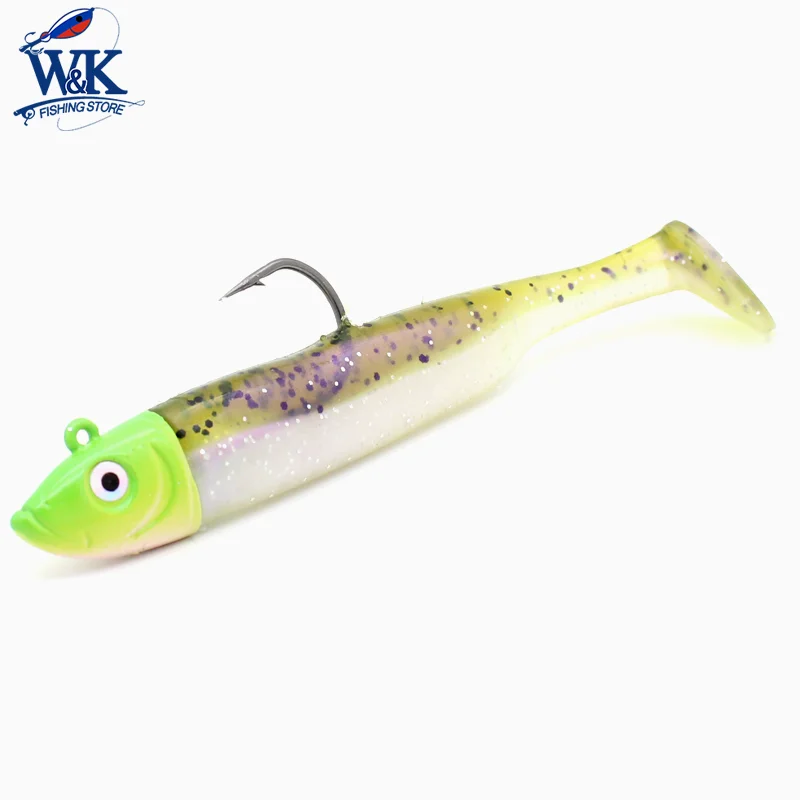 Realistic Glow Fishing Lures, Soft Bait Set para Boat Bass, Swimbait, Slinky Shad, Gancho Jig, 12g, 85 #