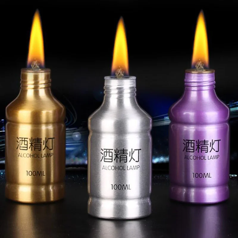 1 Piece of Chemical Textbook Aluminum Alloy Alcohol Lamp Product Demonstration Office Laboratory Equipment Leak-proof Sealing