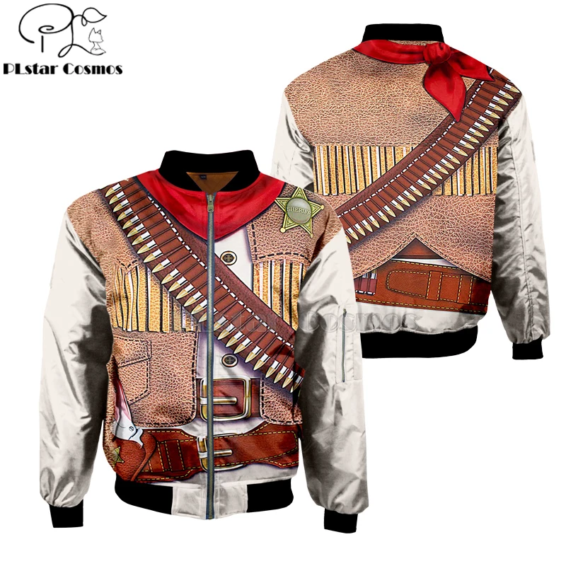 Party cosplay Costume Cowboy Pirate Captain Prisoner Clown Tuxedo Police Pilot Uniform Naval crew 3D bomber jackets Hoodies-5