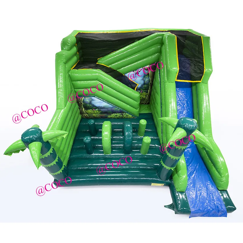 Newest design Coconut Falls Jungle inflatable Slide, big inflatable bouncer playground