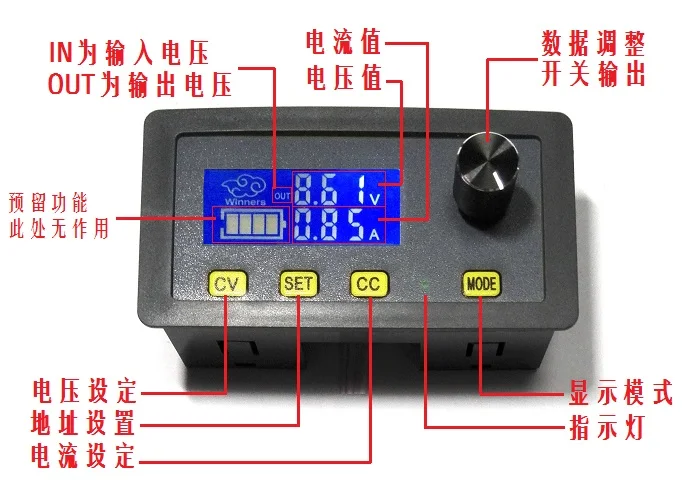 Imagem -02 - Controle Digital Ajustável Módulo de Fonte de Alimentação de Baixo Tensão Constante Corrente Constante Modbus de Líquido 50a dc dc