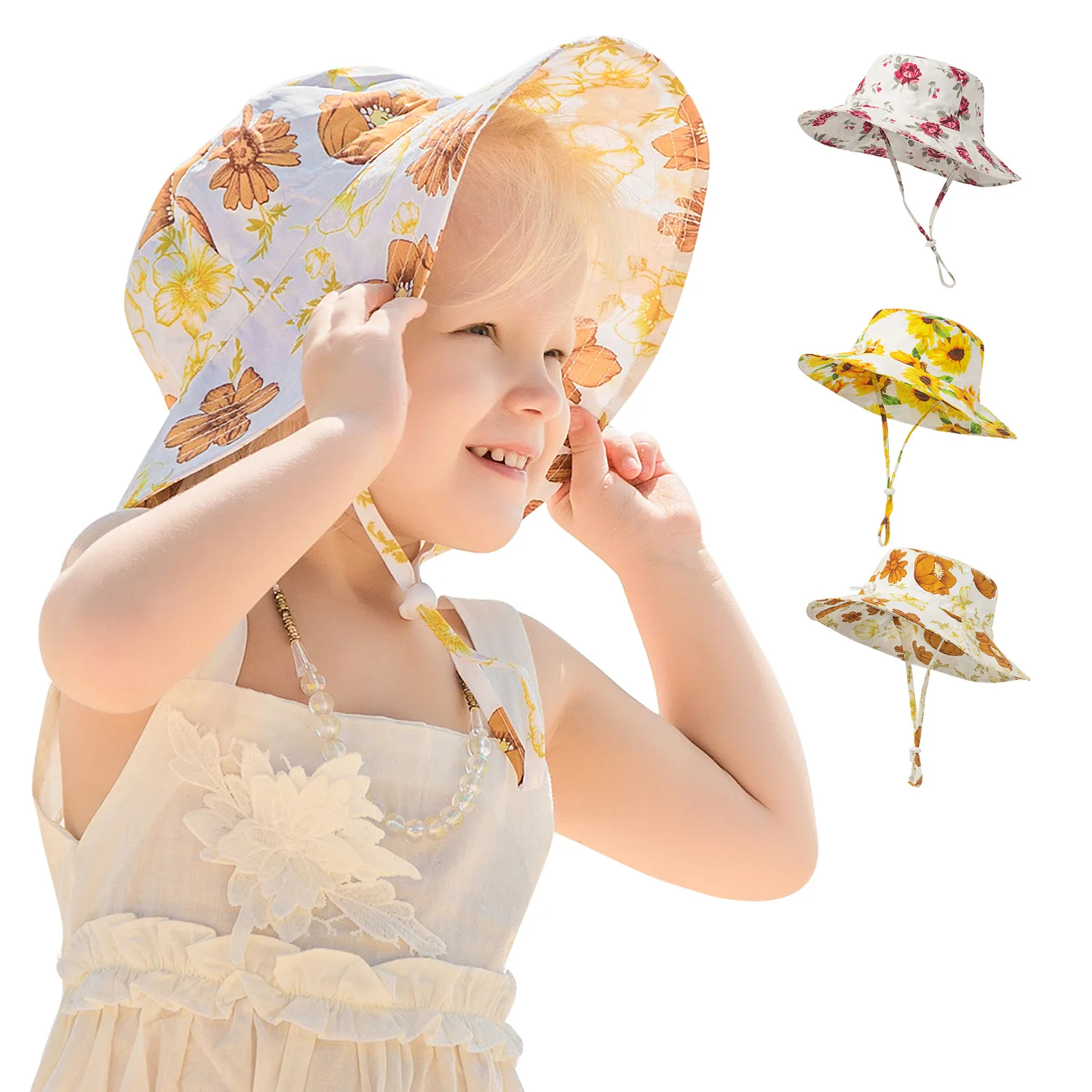 

Children Baby Girls Children Outdoor Anti UV Protection Beach Caps