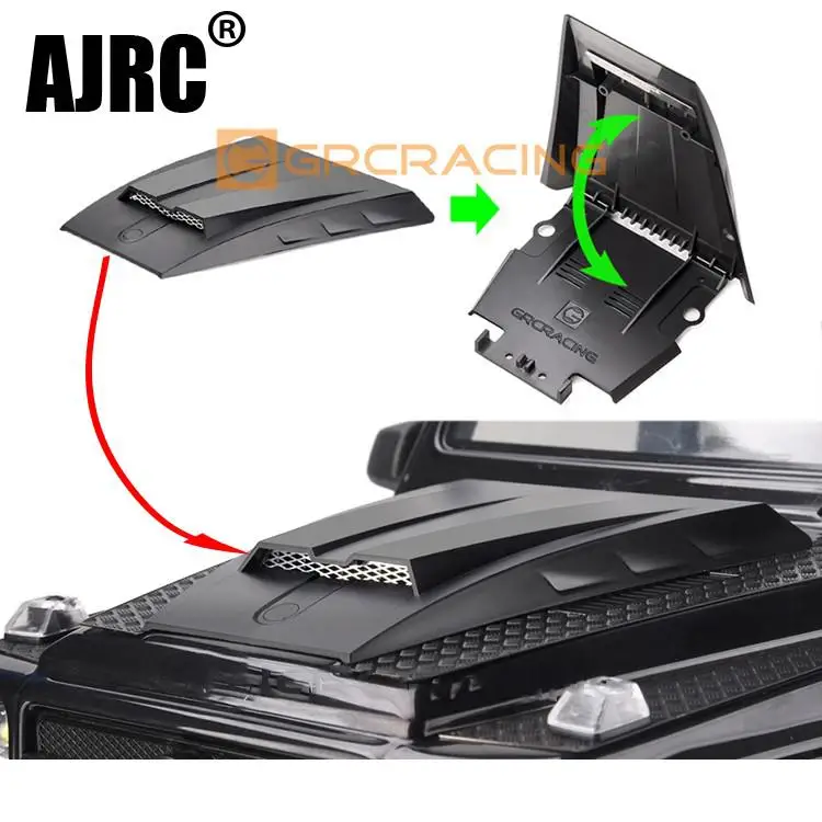 Suitable for 1:10 RC tracked vehicle trax trx-6 G63 TRX-4 G500 hidden shell pillar + flip-top engine cover G162EB