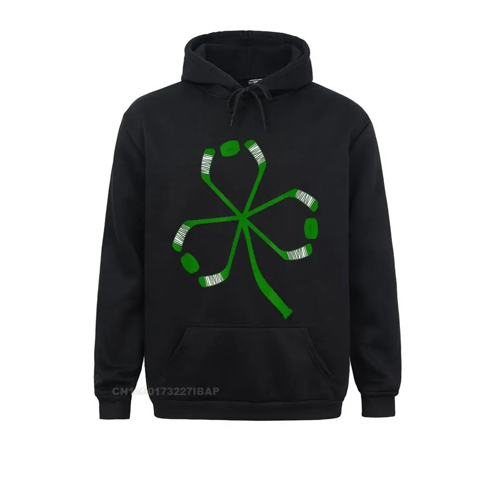 

St Patrick Day Ice Hockey Sticks Shamrock Green Color Funny Hoodies New Rife Customized Mens Sweatshirts Chinese Sportswears