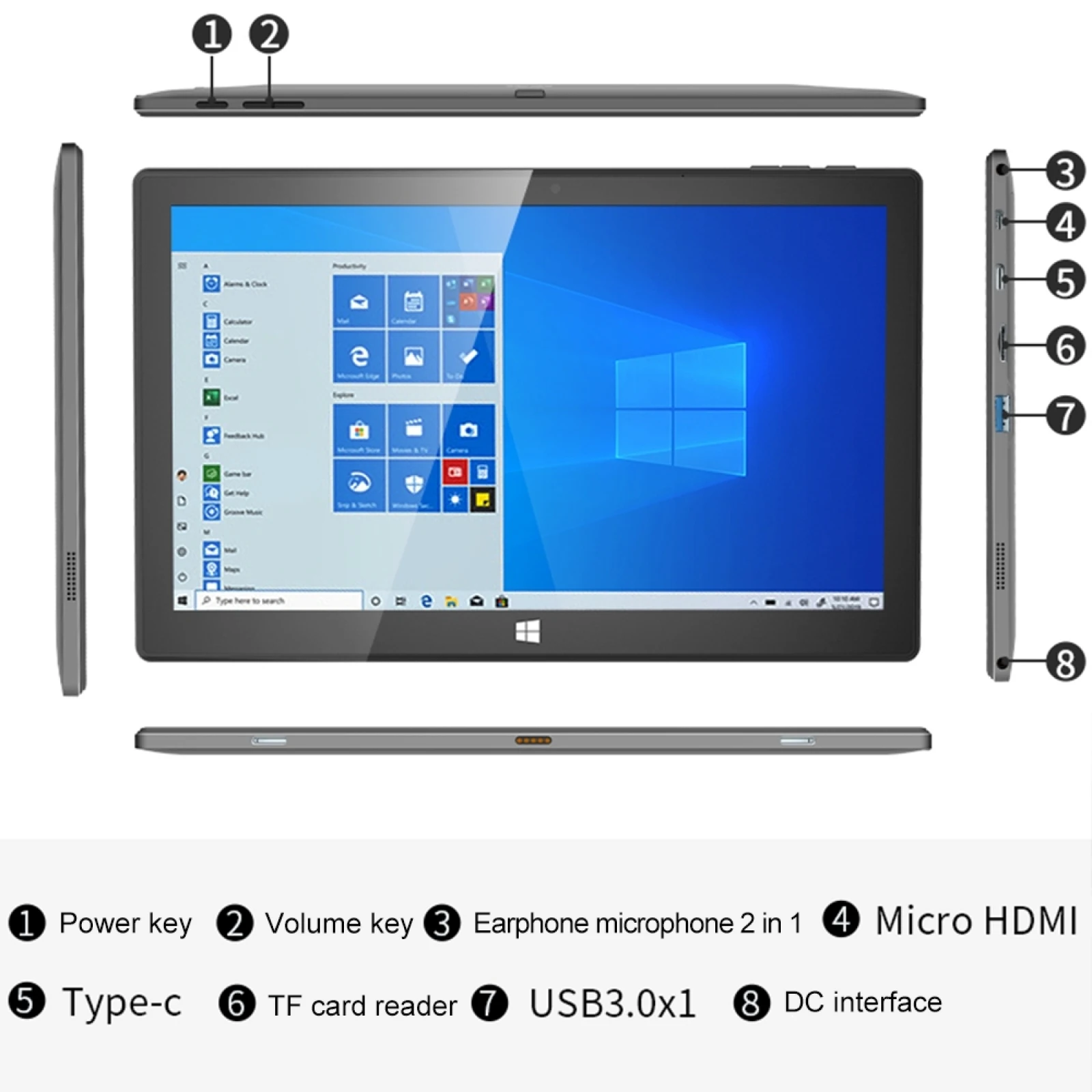 Jumper EZpad Pro 8 Tablet PC 11.6 inch 6GB LPDDR4 128GB eMMC Windows 10 11 Intel Appolo Lake N3350 E3950 Dual Core IPS 1366x768