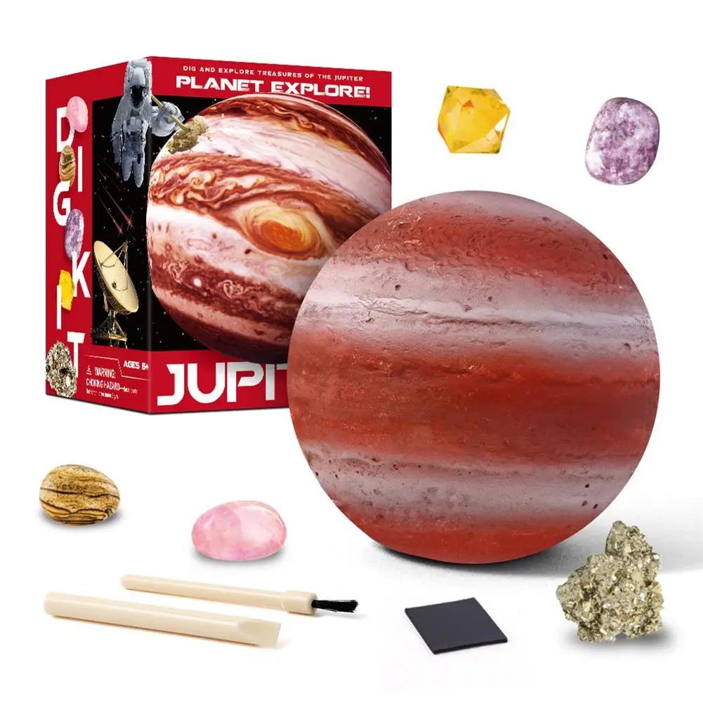 Gem Dig Kit Children\'s Science To Explore The Eight Planets Of The Solar System Treasure Excavation Set Gem Stone Dig Toy