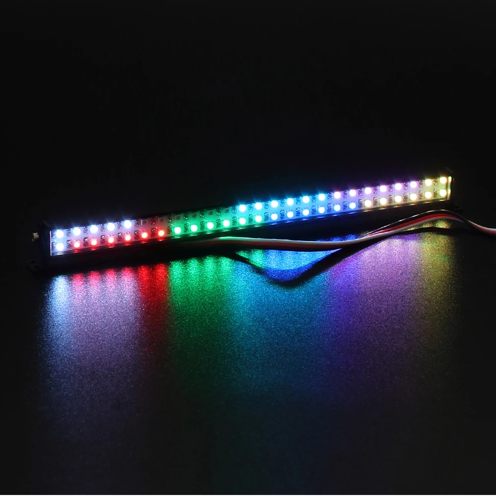 RC Car Roof Lamp Colorful LED Light Bar 52 102 147 152mm for 1/10 RC Crawler Car Axial SCX10  TRX4 SCX24 D90 Capra ZP1001