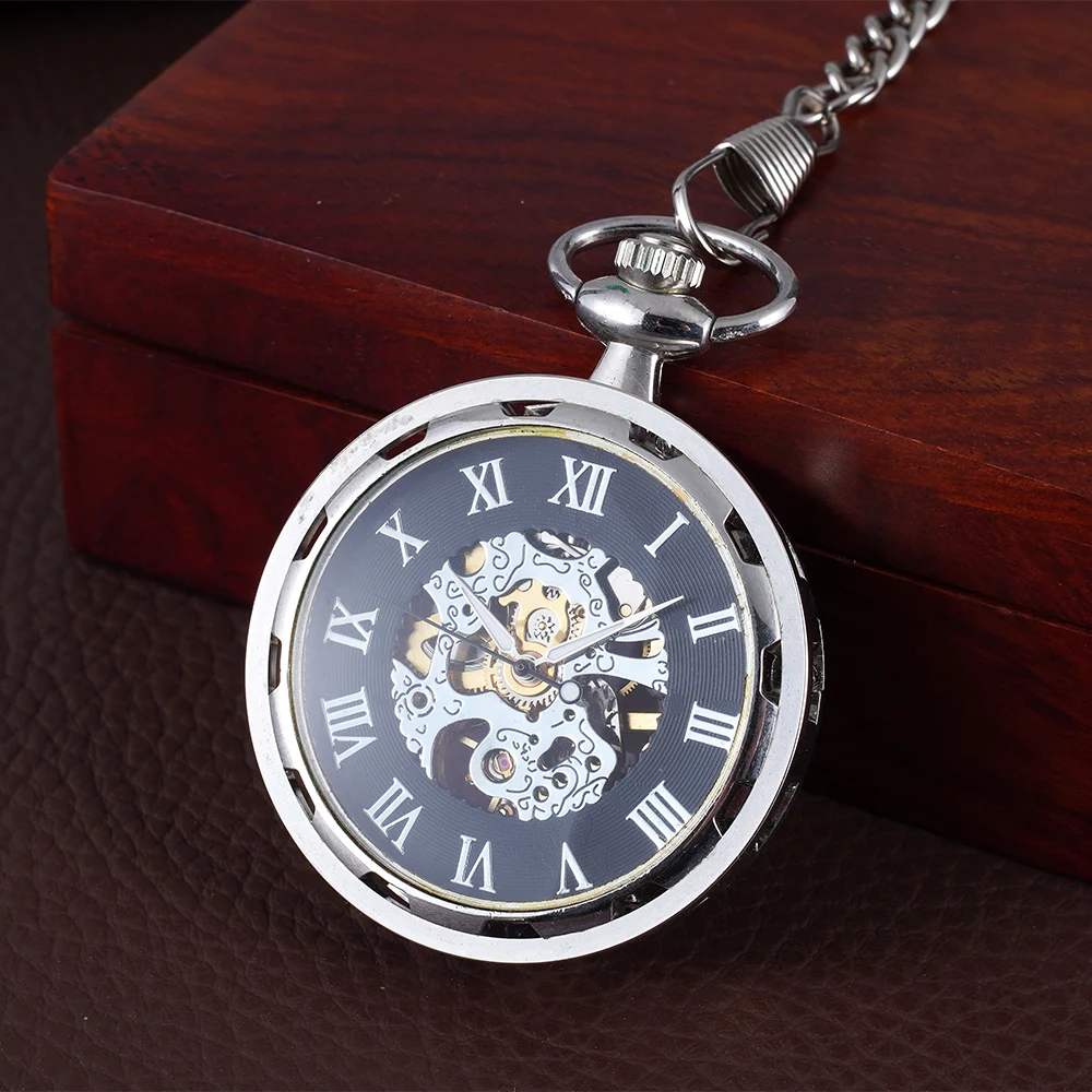 Pocket watch a variety of color style optional large wheel mechanical pocket watch hanging watch with thick chain chain