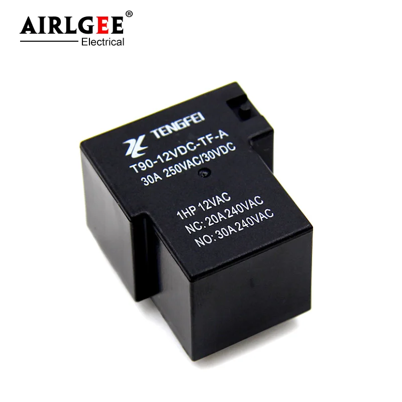 

T90-12VDC-TF-A DC12V 30A 5 terminal SPDT NO High Quality Mini Power Coil электромагнитное реле