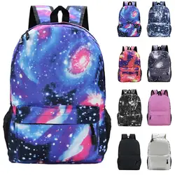 Mochila de cielo estrellado para adolescentes, niños y niñas, Bolsa Escolar espacial de galaxia, estrellas, universo, bolsas de viaje para computadora portátil, bolsos de hombro dobles grandes