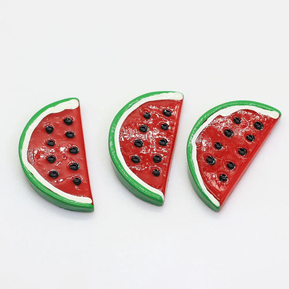 100/50pcs  18*34MM WATERMELON SEEDS RED Hairbow Centers Kawaii Watermelon Cabochons  Charms