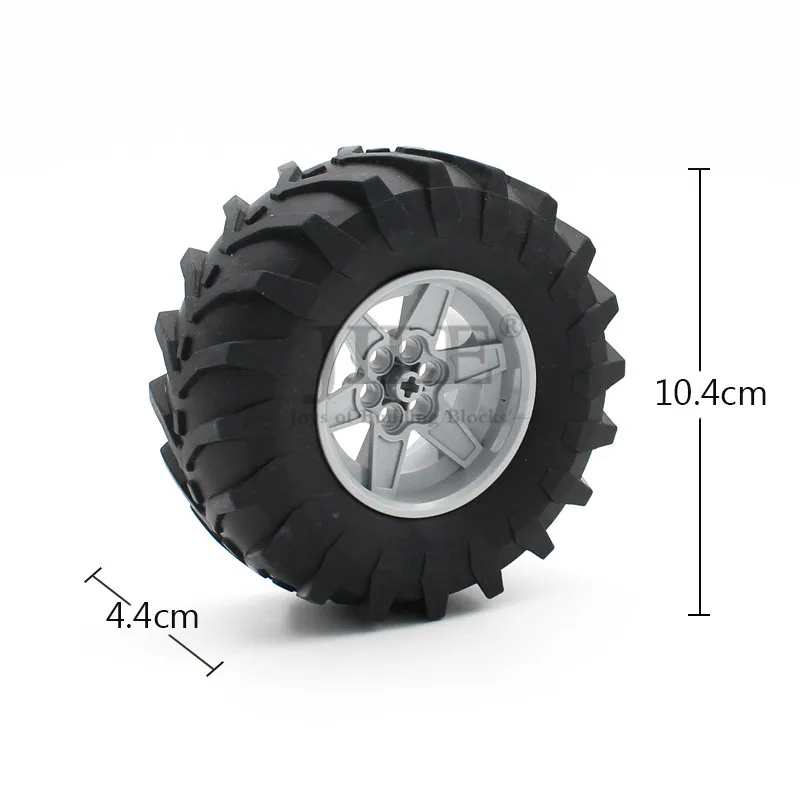 

Technology Wheel 56mm D. x 34mm Racing Medium 6 Pin Holes with Tire 107 x 44R Tractor Straight Tread 15038 23798 Building Block