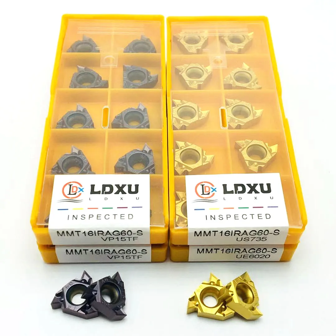 Strumento di tornitura del filo MMT16ER AG60-S US735 inserto in metallo duro di alta qualità inserto in metallo duro MMT 16ERAG60-S utensile per tornio