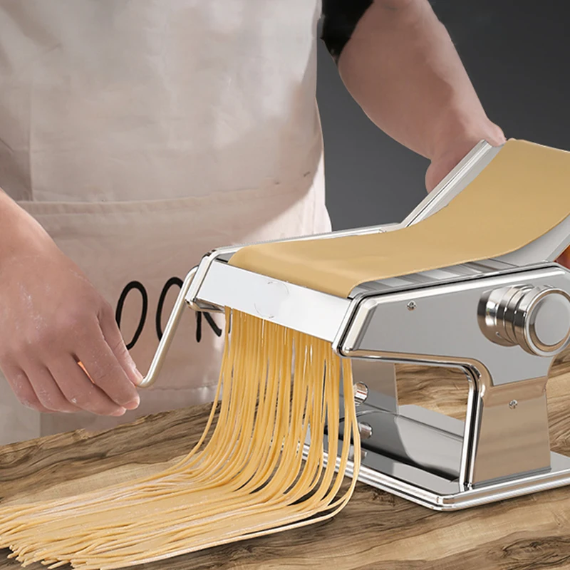 

Stainless Steel Noodle Pressing Machine Manual Pasta Machine Multifunctional Noodle Maker Wonton Dumpling Skin Making Machine