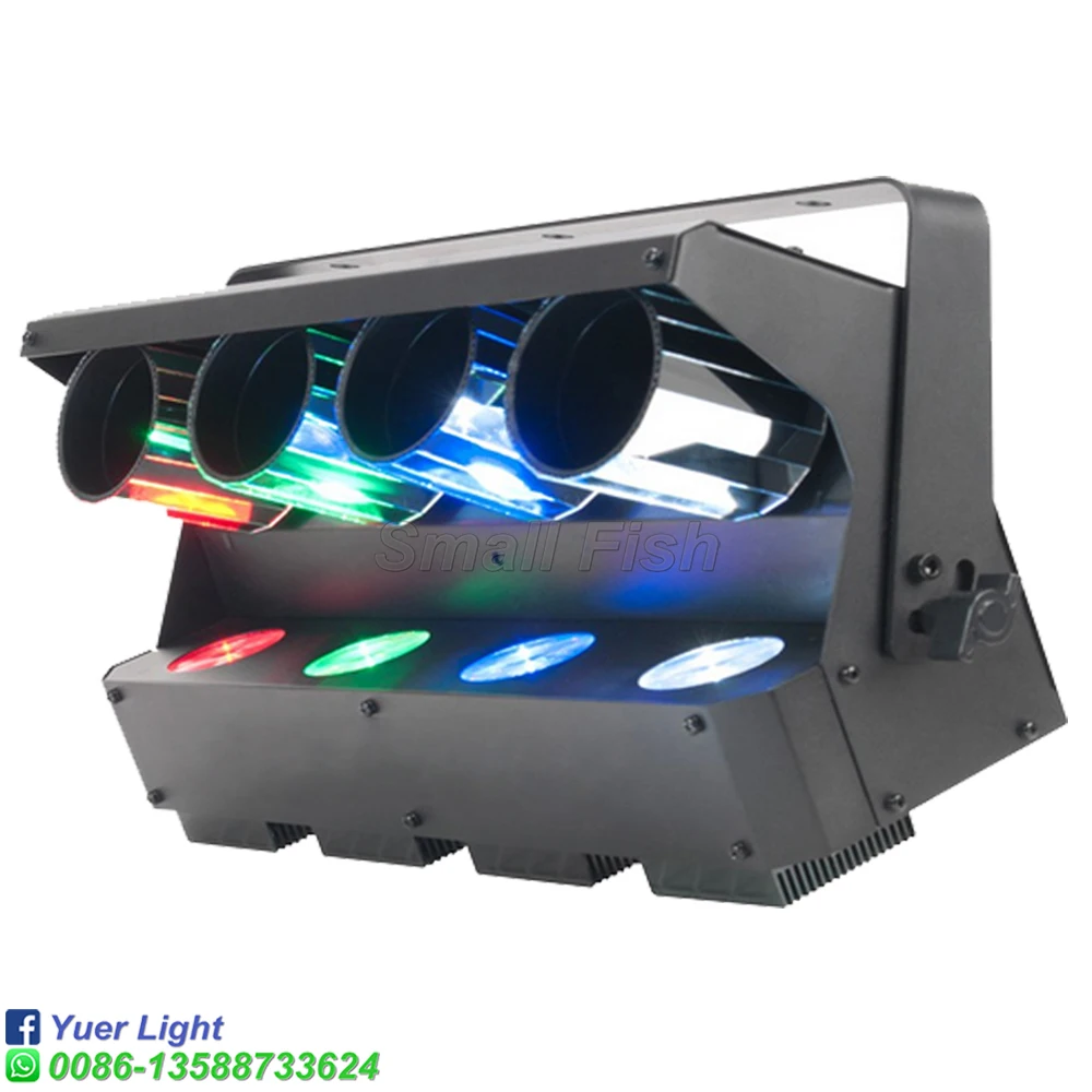 Four barrels LED Laser Scanner 4x10W RGBW 4IN1 DJ Disco Stage Lighting Projector DMX512 Party Xmas Full Color Beam Moving Ray