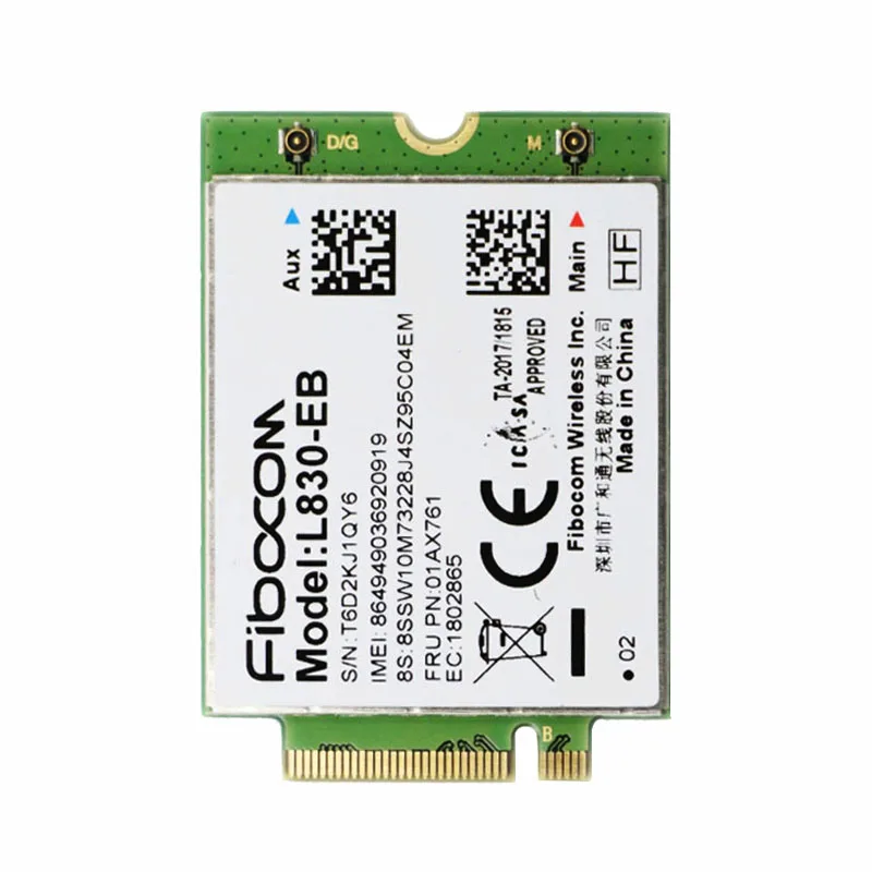 Fibocom-módulo inalámbrico L830-EB LTE 4G, 01AX761, para THINKPAD X380/T480S/T480/X280/T580/L580/L480/S1 gen 4