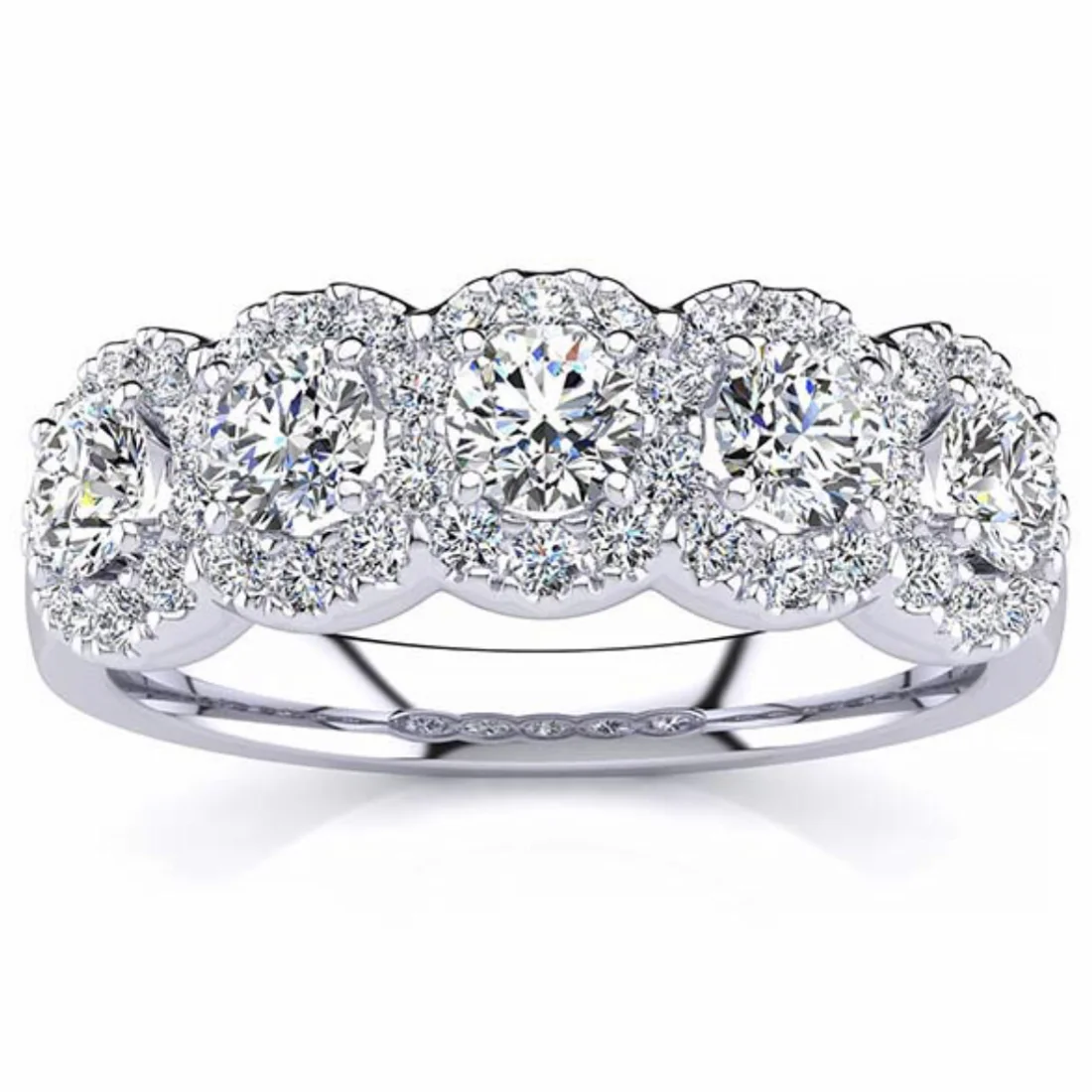 Fashion 925 sterling silver wedding eternity band rings for women Lady engagement party anniversary love jewelry girl gift