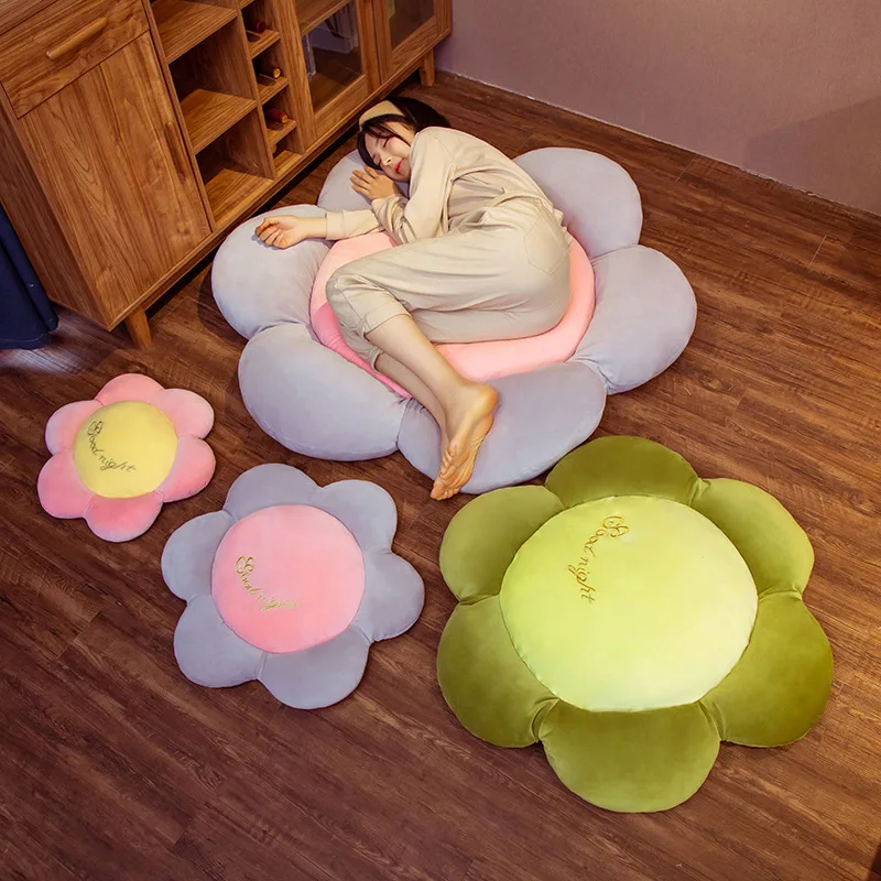 

1pcs 45/55/85cm Flocer Shaped Chair Cushion Rose Non-Slip Seat Cushion Flower Seat Pad Plush Thicken Chair Seat Cushion