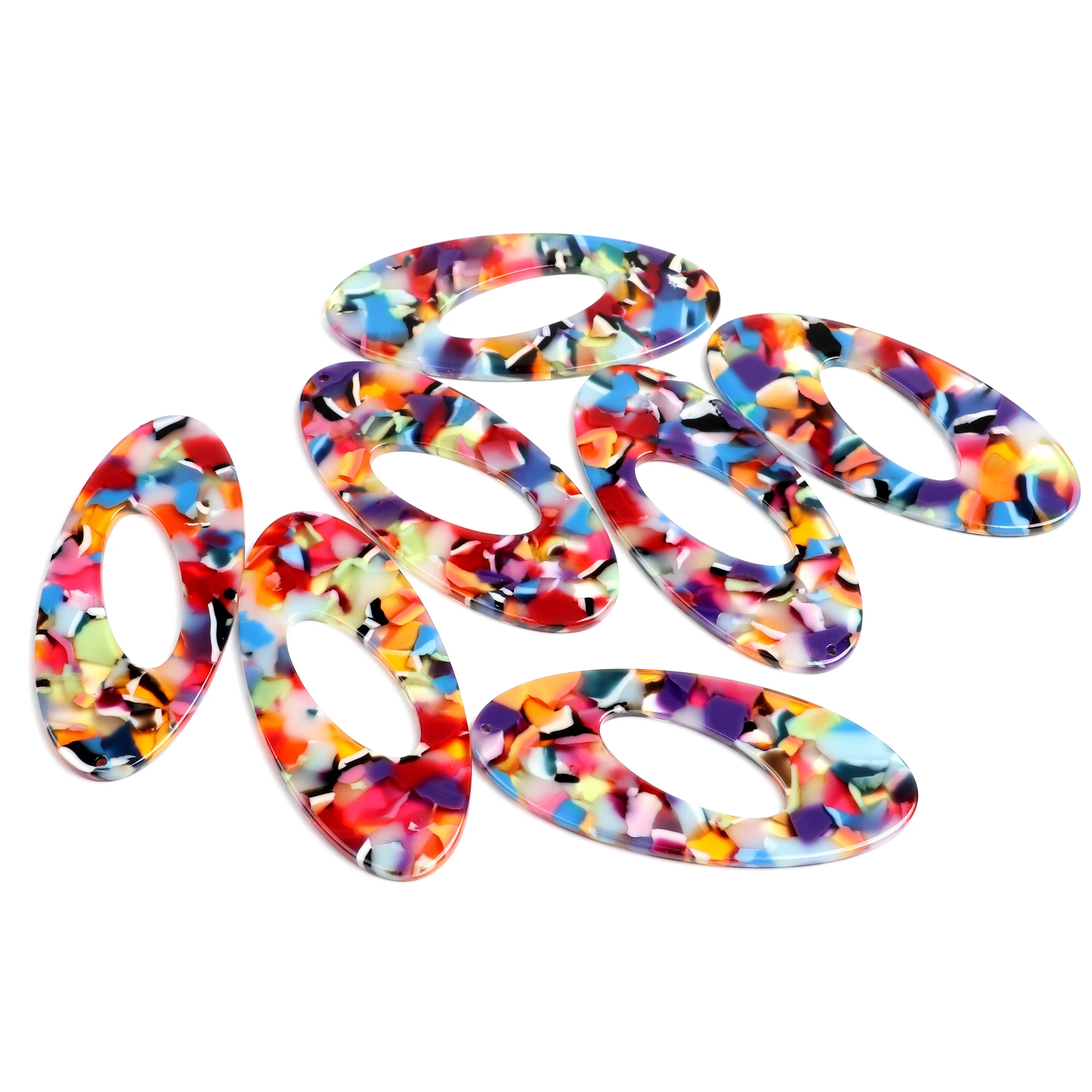 Tortoise Shell Earring Charms,Acetate Acrylic Long Oval Shaped Pendant,Earrings Parts,Big Earring Findings,69x32mm,ACE239