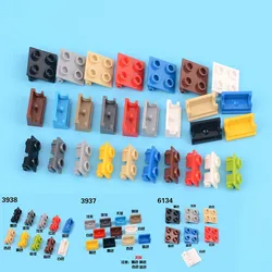 20Pcs/Lot MOC Brick Parts Hinge Brick 2x2 Top Plate Thin Hinge Brick 1x2 Base Compatible with 3937 3938 6134 Kids DIY Toys Gifts