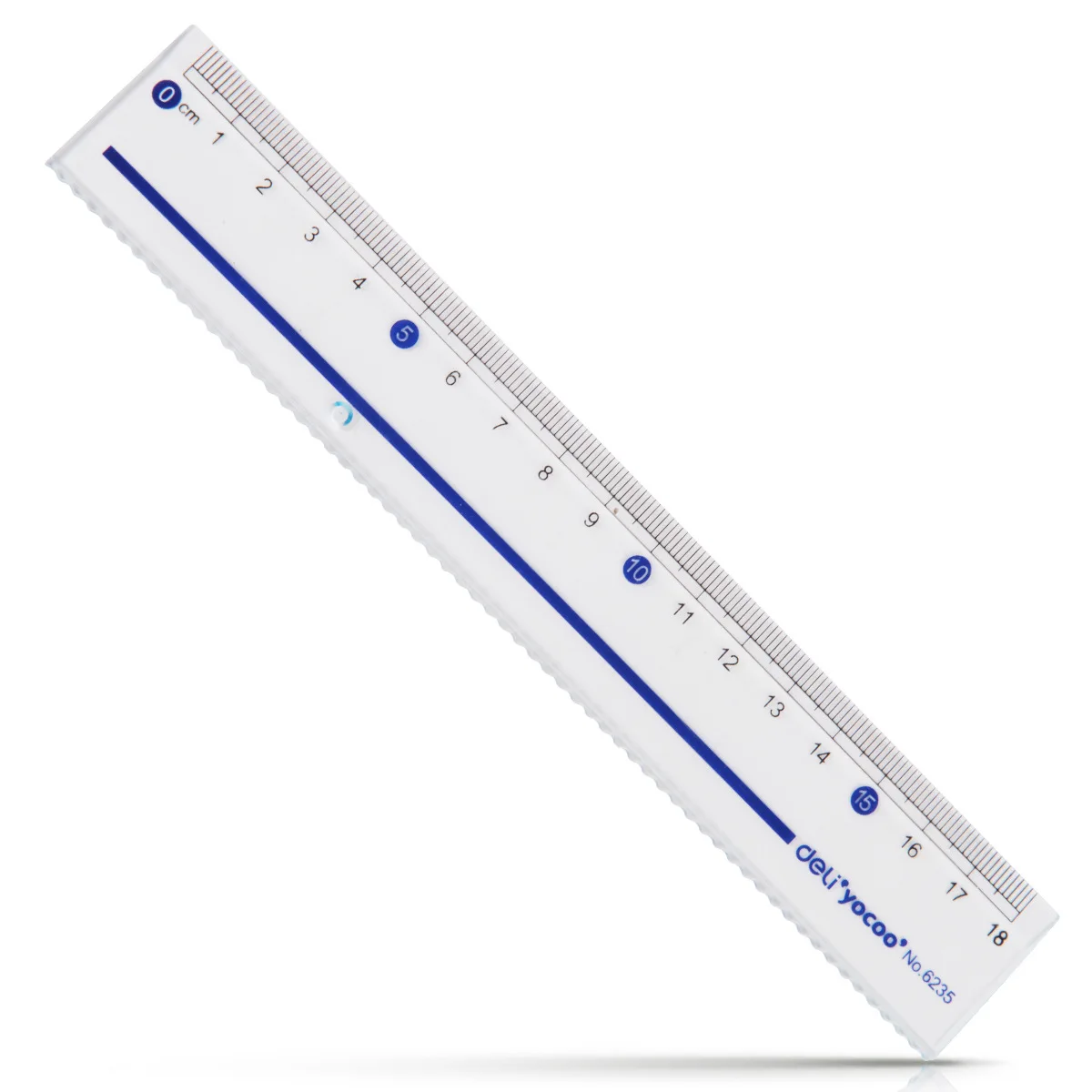 6235 ruler plastic 18cm with wave transparent ruler student stationery ruler drawing stationery office supplies