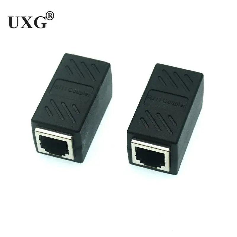 RJ11 6P6C 6P4C 6P2C Female To Female PCB 1 to 2 Splitter Connection Telephone Extension Cable Coupter C LAN connector