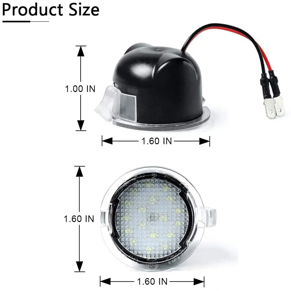 LED Side Under Mirror Puddle Lights pour Ford Expédition F-150 Explorer Edge Flex ktterminated us X Lincoln MKS MKT MKX MKZ Mercury