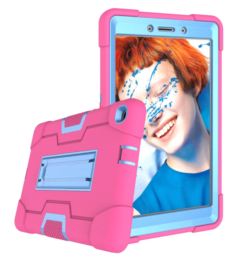 

Shockproof Kids Safe PC Silicon Hybrid Stand Cover Case For Samsung Galaxy Tab A 8.0 2019 T290 T295 SM-T290 SM-T295 Tablet #S